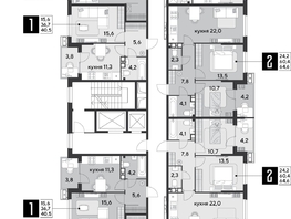 Продается 1-комнатная квартира ЖК Парк Победы 2, литера 28, 40.5 м², 7200900 рублей