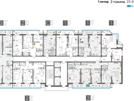 Продается 3-комнатная квартира ЖК Рекорд 2, литера 1, 116  м², 22028400 рублей