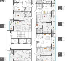 Продается 2-комнатная квартира ЖК Рекорд 2, литера 1, 64.3 м², 13683040 рублей