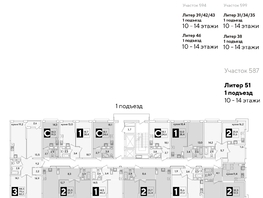 Продается 2-комнатная квартира ЖК Самолет, литера 51, 56.4  м², 9170640 рублей