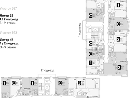 Продается 2-комнатная квартира ЖК Самолет, литера 52, 61.4  м², 9731900 рублей