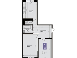 Продается 2-комнатная квартира ЖК Левада, литера 8, 65.4 м², 7584978 рублей