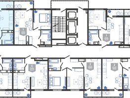 Продается 2-комнатная квартира ЖК Облака-3, дом 1, 47.7 м², 8967600 рублей