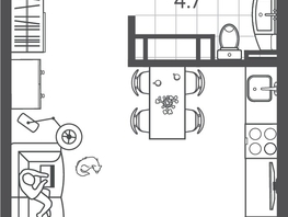 Продается Студия ЖК Все Свои VIP, литера 6, 26.4 м², 6996000 рублей