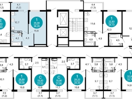 Продается 1-комнатная квартира ЖК Лестория, дом 1, 36.2  м², 16528920 рублей