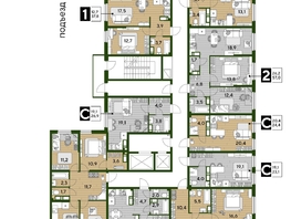 Продается 3-комнатная квартира ЖК DOGMA PARK (Догма парк), литера 21, 75.3 м², 10756455 рублей