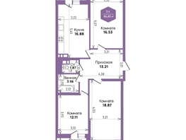 Продается 3-комнатная квартира ЖК Левада, литера 6, 86.85  м², 9723424 рублей