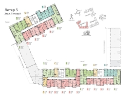 Продается 3-комнатная квартира ЖК Теплые Края, 1 очередь литер 3, 72.01  м², 9105665 рублей