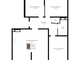 Продается 3-комнатная квартира ЖК Сердце, 124.3 м², 52206000 рублей