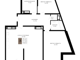 Продается 3-комнатная квартира ЖК Сердце, 119.1 м², 50617500 рублей
