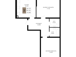 Продается 2-комнатная квартира ЖК Сердце, 70.6  м², 26475000 рублей