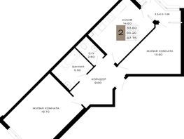Продается 2-комнатная квартира ЖК Сердце, 67.75  м², 25406250 рублей