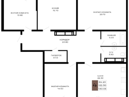 Продается 4-комнатная квартира ЖК Сердце, 130.05  м², 52020000 рублей