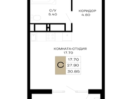 Продается ЖК Сердце, 30.85 м², 13728250 рублей