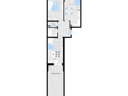 Продается 2-комнатная квартира ЖК Фонтаны, литер 19, 67.62 м², 11495400 рублей