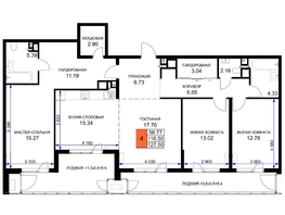Продается 4-комнатная квартира ЖК Сегодня, литер 5, 129.35 м², 14616550 рублей