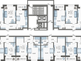 Продается 2-комнатная квартира ЖК Смородина, литера 14, 49.86 м², 6830820 рублей