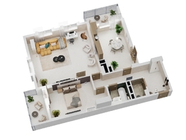 Продается 2-комнатная квартира ЖК Золотой Берег, литер 3, 97.37 м², 17176068 рублей