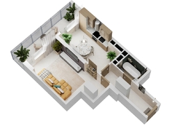 Продается 1-комнатная квартира ЖК Золотой Берег, литер 4, 43.31 м², 8224569 рублей
