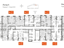 Продается 2-комнатная квартира ЖК Все Свои VIP, литера 4, 63.65 м², 19095000 рублей