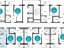 Продается 1-комнатная квартира ЖК Лестория, дом 1, 30  м², 15533600 рублей