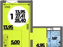 Продается Студия ЖК Город у моря, литера 22, 28.4  м², 6477000 рублей