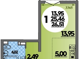 Продается Студия ЖК Город у моря, литера 23, 26.51  м², 6058000 рублей