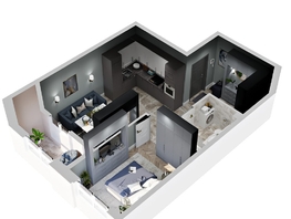 Продается 1-комнатная квартира ЖК Зеленая территория, литера 1.1, 43.7 м², 6992000 рублей