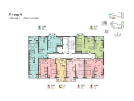 Продается 1-комнатная квартира ЖК Теплые края, литер 4, 39.23  м², 6884865 рублей