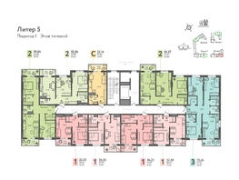 Продается 1-комнатная квартира ЖК Теплые края, литер 5, 32.3  м², 4199000 рублей