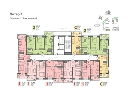 Продается 2-комнатная квартира ЖК Теплые края, литер 7, 57.17  м², 6860400 рублей