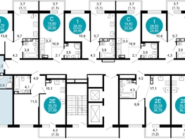 Продается 2-комнатная квартира ЖК Флора, 4 этап, 61  м², 19244100 рублей