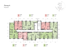 Продается 2-комнатная квартира ЖК Клубный квартал «Друзья», лит 4, 62.9  м&sup2;, 9812400 рублей