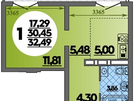 Продается Студия ЖК Город у моря, литера 23, 32.49  м², 6810000 рублей