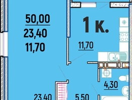 Продается 1-комнатная квартира ЖК Клубный дом Агой, 50  м², 11225000 рублей