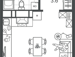 Продается Студия ЖК Все Свои VIP, литера 7, 26.15  м², 7583500 рублей