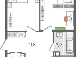 Продается 3-комнатная квартира ЖК Рекорд 2, литера 1, 101.5  м², 18209100 рублей