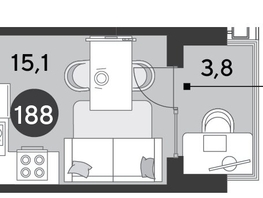 Продается Студия ЖК Парк Победы 2, литера 6, 22  м², 4734400 рублей