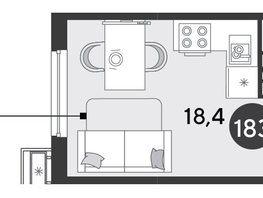 Продается Студия ЖК Парк Победы 2, литера 6, 22  м&sup2;, 4895000 рублей