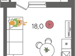 Продается Студия ЖК Рекорд 2, литера 5, 29  м&sup2;, 7664700 рублей