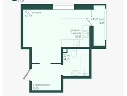 Продается Студия ЖК Ботаника, литер 1.2, 29.9  м&sup2;, 5071040 рублей