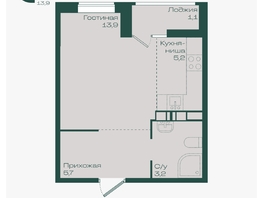 Продается Студия ЖК Ботаника, литер 1.2, 29.2  м&sup2;, 4923120 рублей