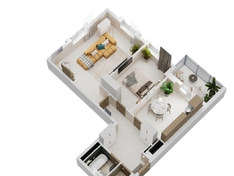 Продается 2-комнатная квартира ЖК Золотой Берег, литер 2, 65.84  м&sup2;, 12799296 рублей