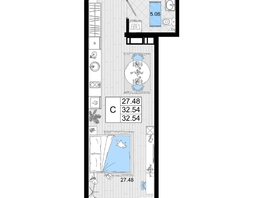 Продается Студия ЖК Резиденция морей, корпус В, 32.54  м&sup2;, 7809600 рублей