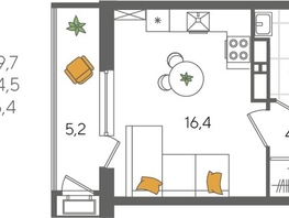Продается Студия ЖК Рекорд 2, литера 5, 29.7  м&sup2;, 7787340 рублей