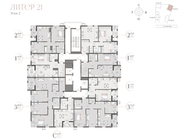 Продается 1-комнатная квартира ЖК Моренуар, литер 21, 52.57  м&sup2;, 10619140 рублей