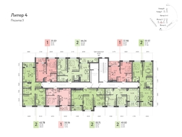 Продается 2-комнатная квартира ЖК Клубный квартал «Друзья», лит 4, 55.2  м&sup2;, 8832000 рублей