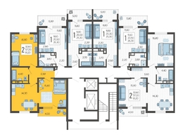 Продается 2-комнатная квартира ЖК Горный квартал, литера 3, 61.2  м&sup2;, 16720700 рублей