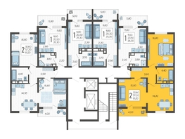 Продается 2-комнатная квартира ЖК Горный квартал, литера 3, 61.2  м&sup2;, 16829100 рублей