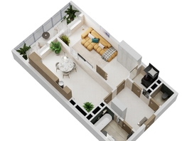 Продается 1-комнатная квартира ЖК Золотой Берег, литер 4, 57.86  м&sup2;, 11745580 рублей